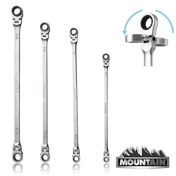 Flexible Head Ratcheting Wrench – SAE Tubing Ratchet, 72-Tooth, Reversible (Chrome Vanadium Steel)