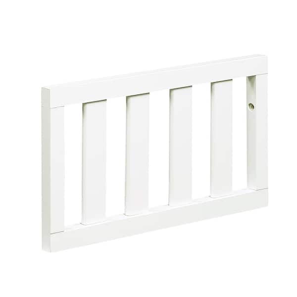 Novogratz Harper White Baby Toddler Guardrail for Convertible Crib