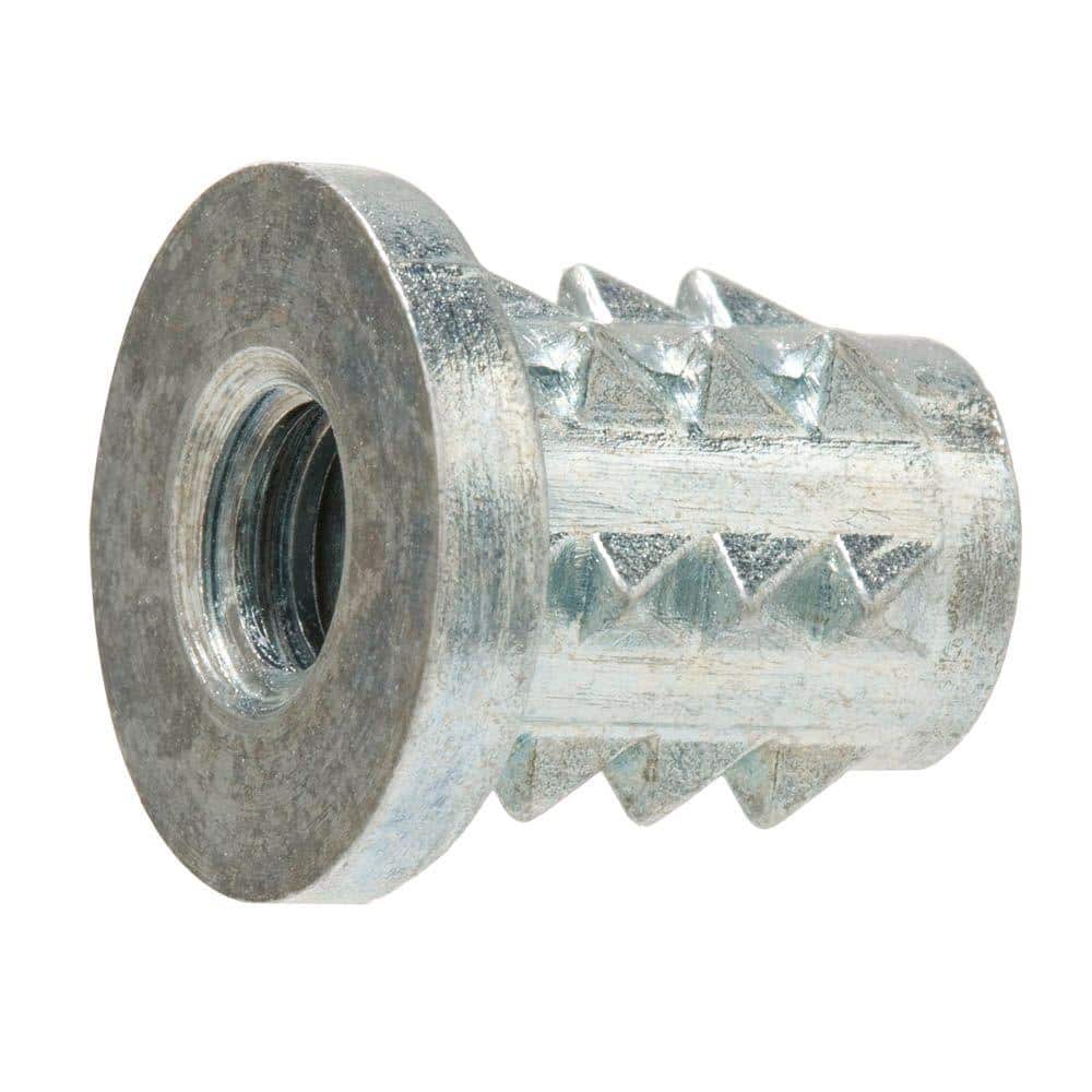 Everbilt 1/4 in. - 20 x 20 mm Zinc-Plated Steel Type-E Insert Nuts