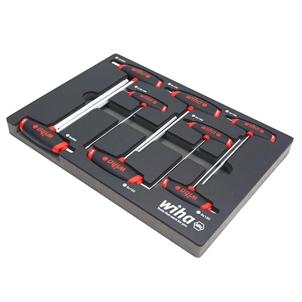 SoftGrip Dual Drive Hex Key Metric T-Handle (8-Piece) Tray Set