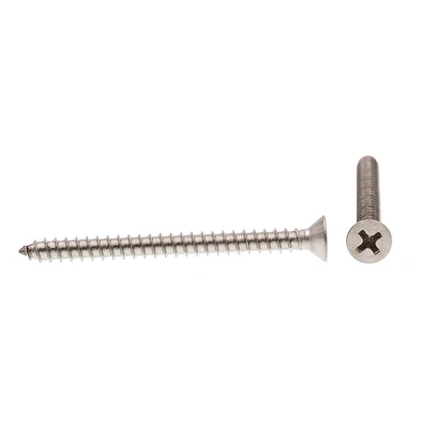 3//8 Length Pan Head 18-8 Stainless Steel Thread Cutting Screw Plain Finish Pack of 50 #10-32 Thread Size Type 23 Phillips Drive
