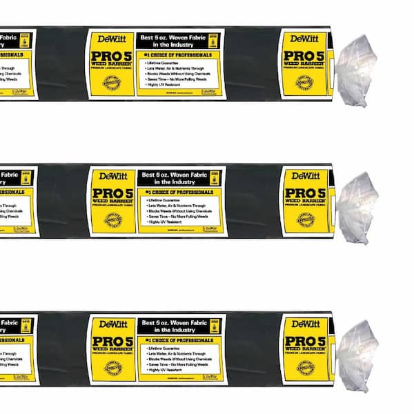 SUNBELT P6 6 ft. x 250 ft. 5 oz. Pro 5 Commercial Landscape Weed Fabric (3-Pack)