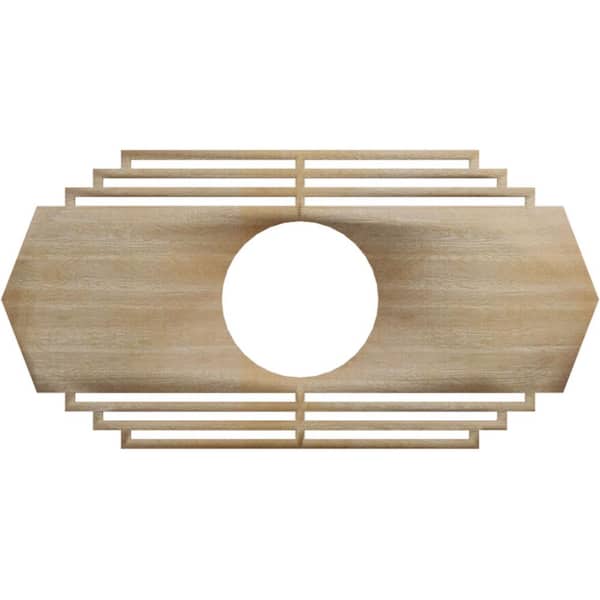 Ekena Millwork 0.375 in. x 26 in. x 13 in. Wood (Hickory) Medallion Moulding