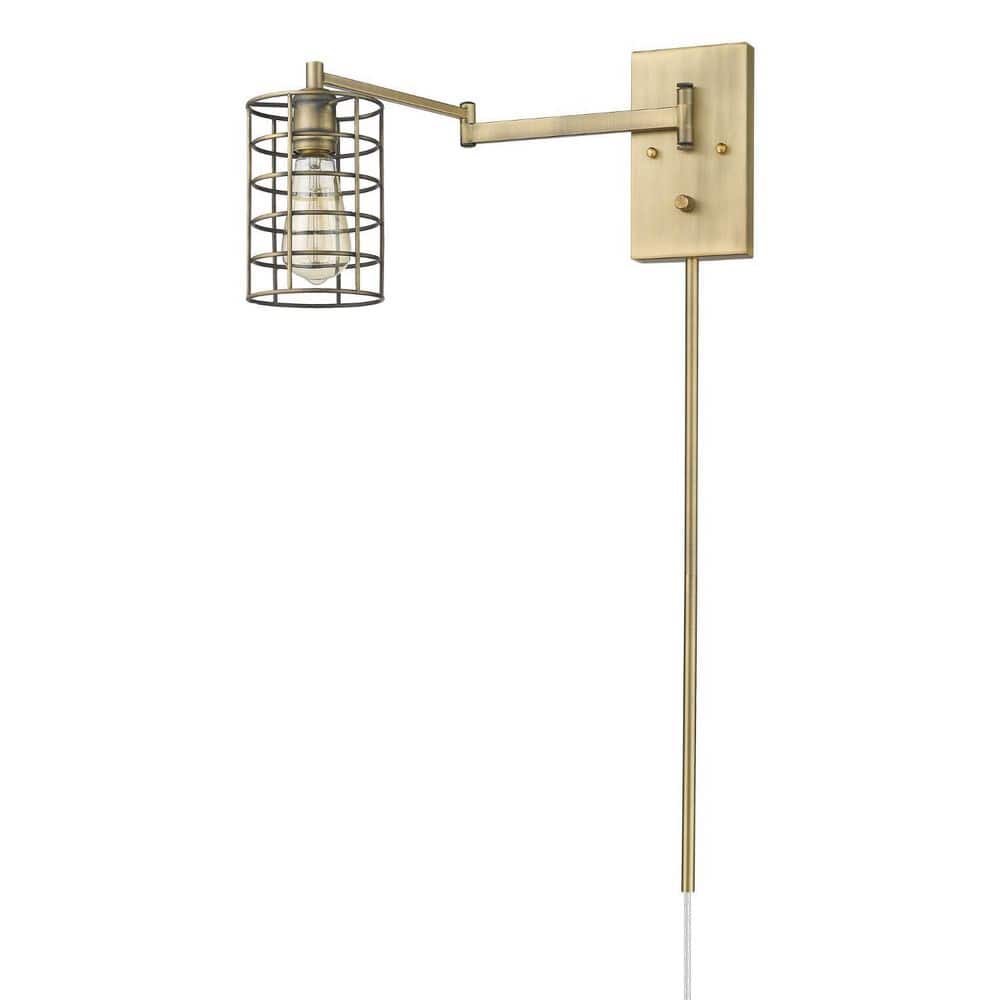 32 in. Gold Indoor Plug-in Sconce with No Bulbs Included price history on PriceWatchPro