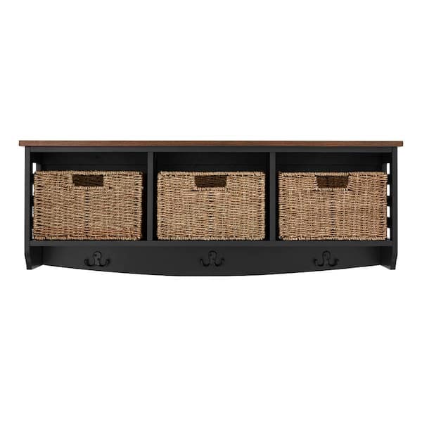 Home Decorators Collection 9.7 in. H x 40 in. W x 9.5 in. D Black and ...