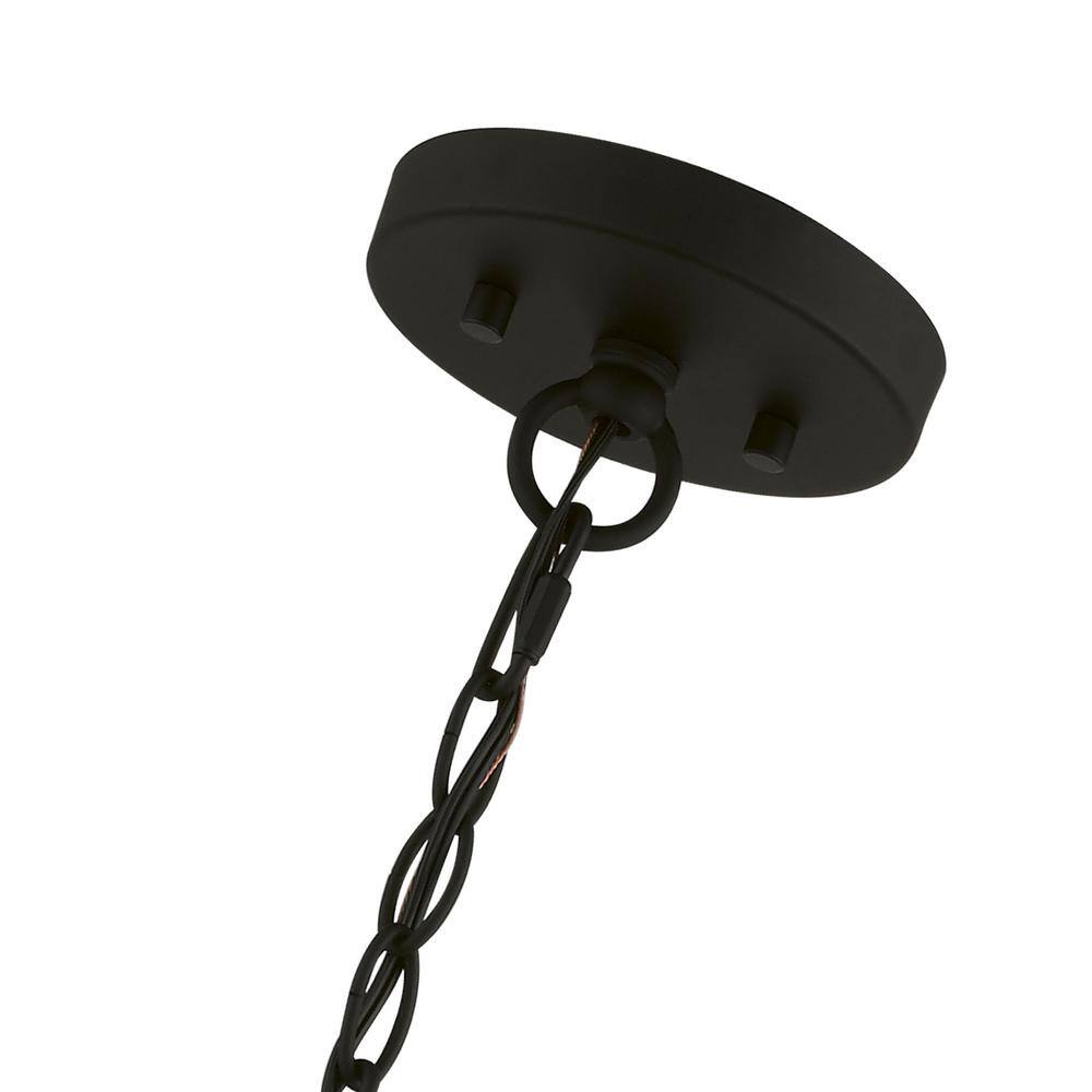 Palma Modern Retro 5-Light Black Drum Pendant Chandelier