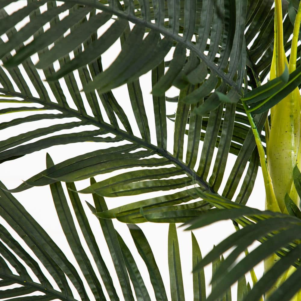 8-Foot Green Silk Golden Cane Palm Artificial Tree