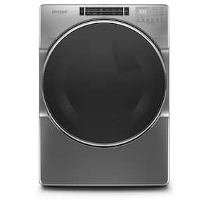 7.4 cu. ft. 240-Volt Chrome Shadow Stackable Electric Dryer with Steam and Intuitive Touch Controls, ENERGY STAR