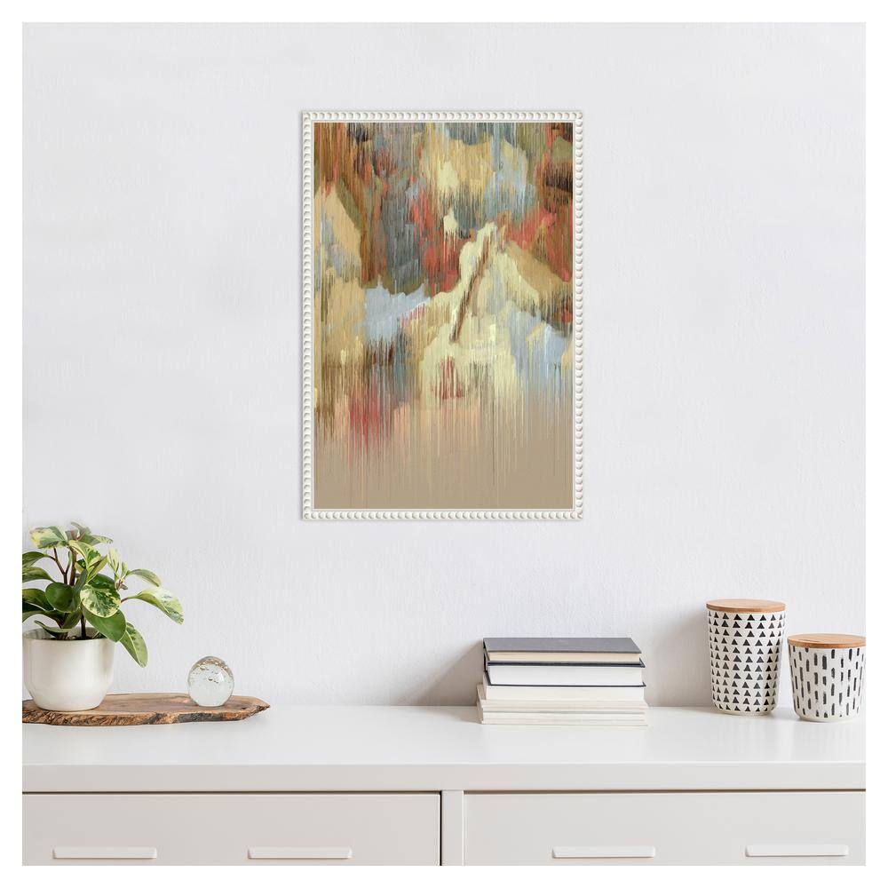 Beaded Framed Abstract Impressionist Canvas Wall Art, 16 x 23
