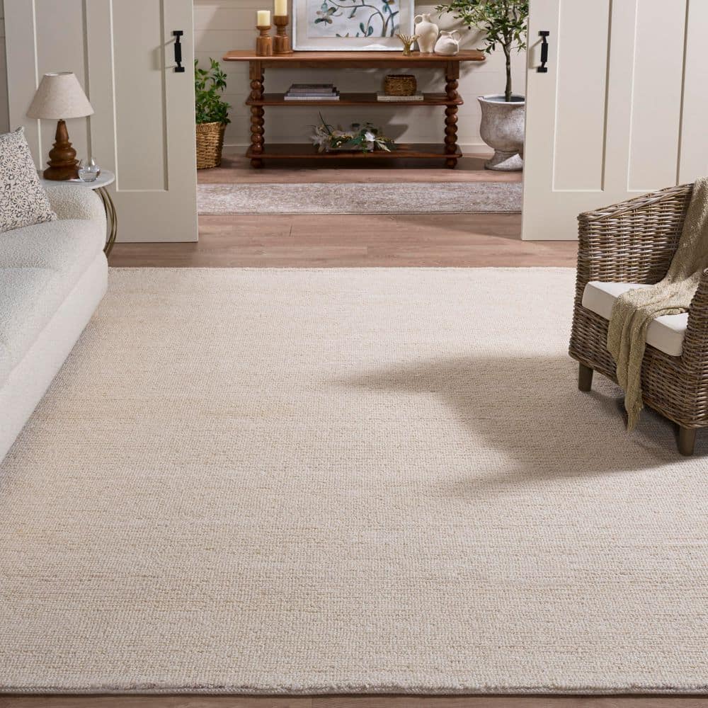 Natura 8 ft. x 10 ft. Ivory Modern Solid Color Area Rug price history on PriceWatchPro