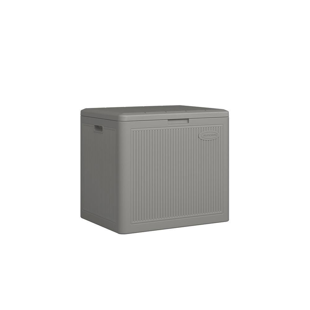22 Gallon Gray Plastic Outdoor Deck Storage Box
