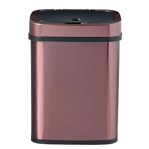 3 Gal. Burgundy Automatic Touchless Infrared Motion Sensor Metal Trash Can