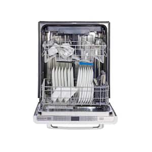Classic Retro 24 in. Top Control Dishwasher with Stainless Steel Tub and 3rd Rack in Marshmallow White