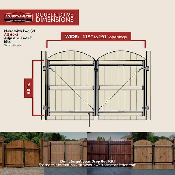 Adjust-A-Gate 3 Rail 60 in. H/ 60 in.-96 in. W Kit-Contractor Series