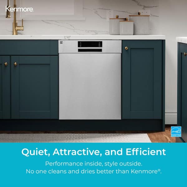 24 in. Front Control Standard Built-In Dishwasher in Black with Smart Dry Plus, 6 Cycles, 51 dBA