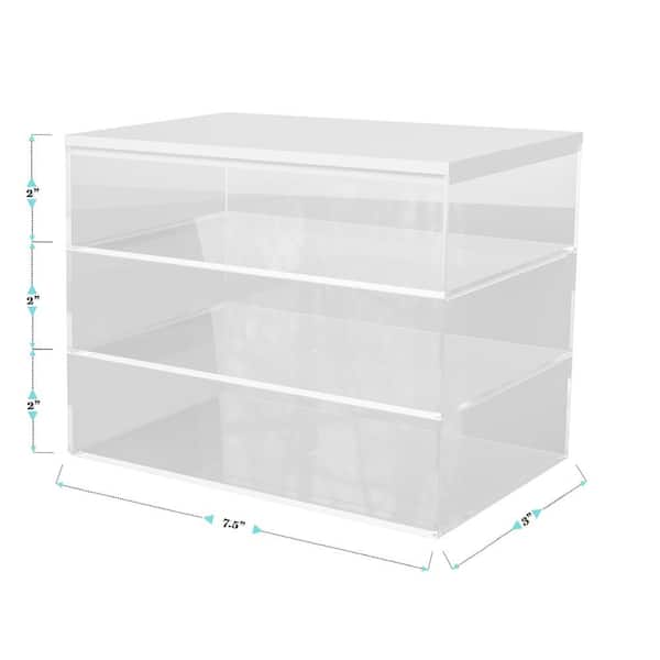 Belle Maison 2-pc. Clear Plastic Organizer Bin Set, White