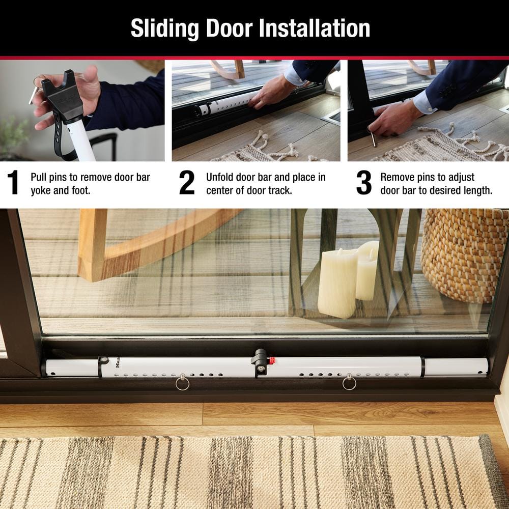 Master Lock Door Bar Dual Function Security