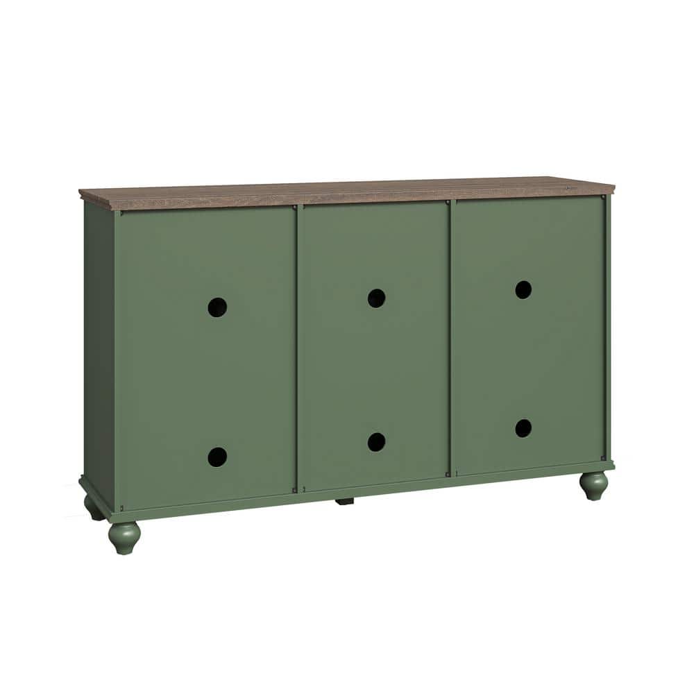 Festivo 55" Green Vintage Style Buffet Sideboard Cabinet with Drawers