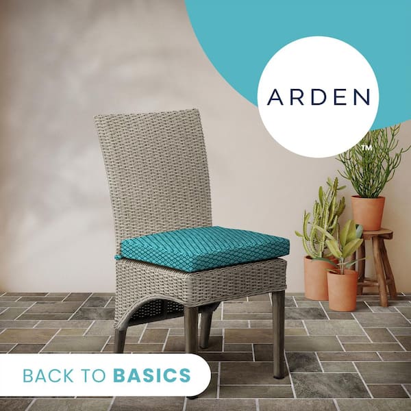 Arden Selections Basics Outdoor Seat Pad Cushion 17 x 17 Water Repellent and Fade Resistant Luna Geometric