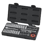 1/4 in. Drive 12-Point SAE/Metric 90-Tooth Ratchet and Socket Mechanics Tool Set (51-Piece)