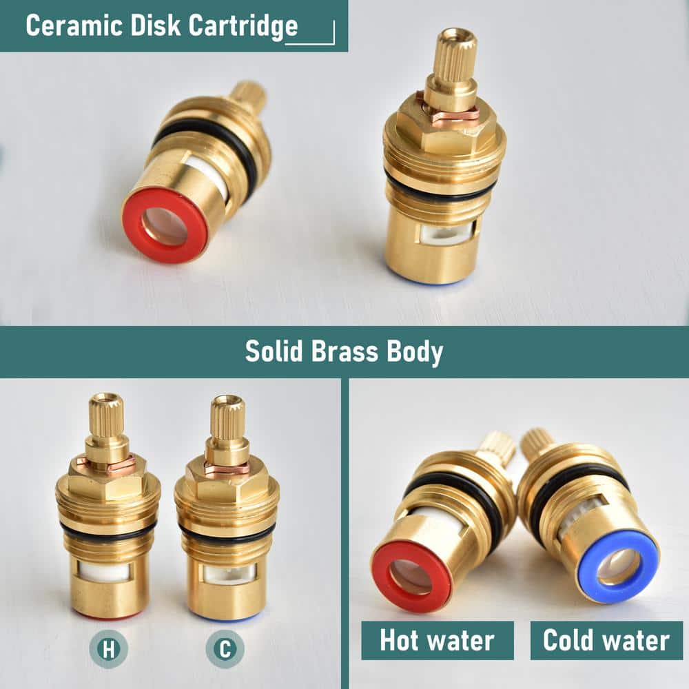 Brushed Gold Bridge Kitchen Faucet with Pull-out Spray