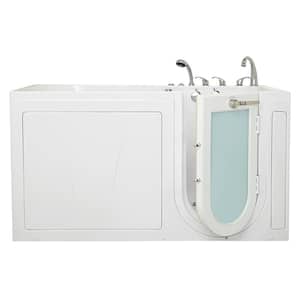 ShaK 36 in. x 72 in. Walk-In Whirlpool & Air Bath Bathtub in White, Independent Foot Massage, RHS Door, Fast Fill/Drain
