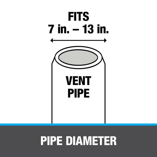 Master Flash 17 in. x 17 in. Vent Pipe Roof Flashing with 6-3/4 in. - 13-1/2 in. Adjustable Diameter