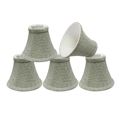 6 in. x 5 in. Light Grey Bell Lamp Shade (5-Pack)