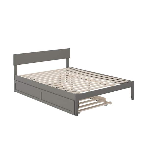 AFI Boston Grey Queen Platform Bed with Twin XL Trundle AG8111149 - The ...