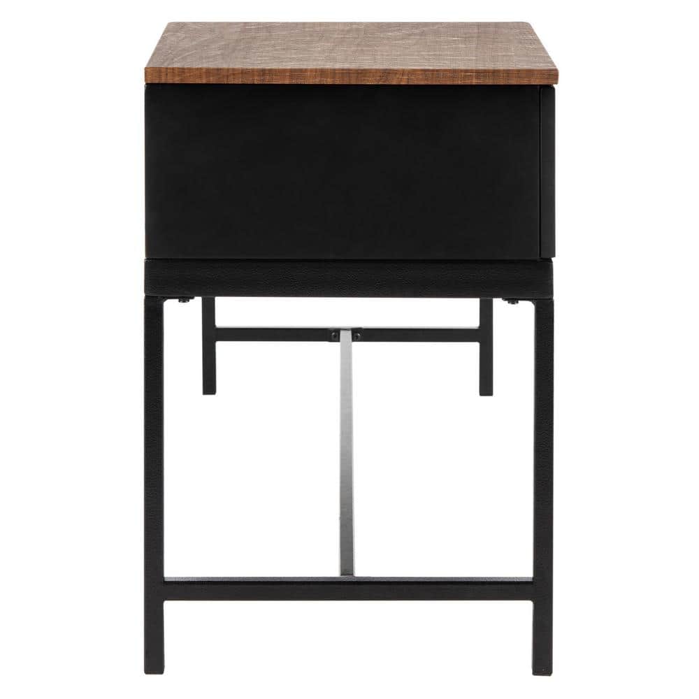 Transitional Maruka 47'' Black and Green Bench with Storage