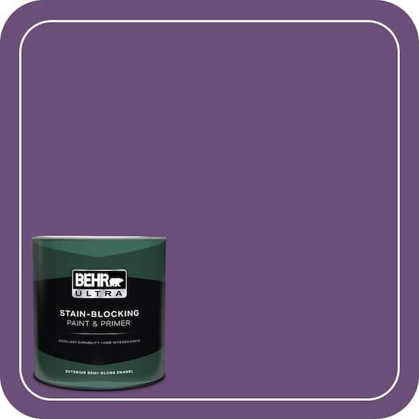 BEHR ULTRA 1 qt. #660B-7 Exotic Purple Semi-Gloss Enamel Exterior Paint & Primer
