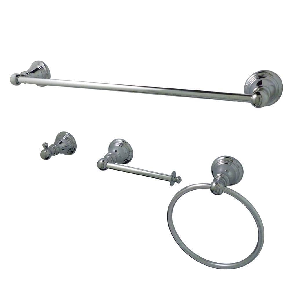 Kingston Brass Classic 4Piece Bath Hardware Set in Chrome YBAHK192478C