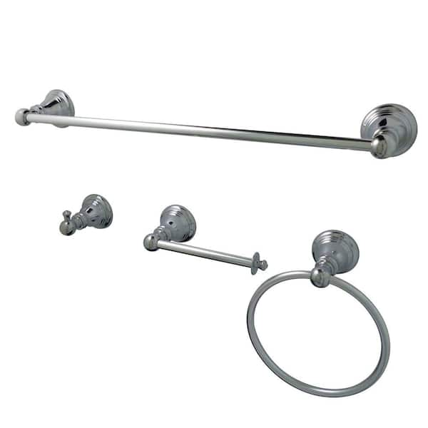 Kingston Brass Classic 4Piece Bath Hardware Set in Chrome YBAHK192478C The Home Depot