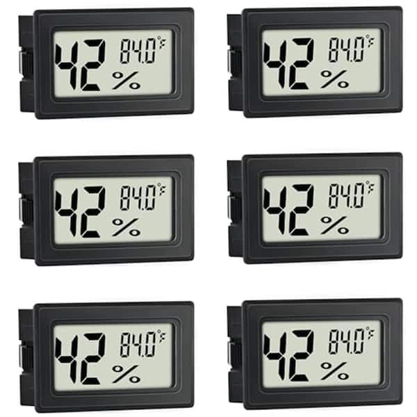 Mini Digital Thermometer Hygrometer Display Wireless Indoor Humidity Meter Gauge 6 Pack for Greenhouse