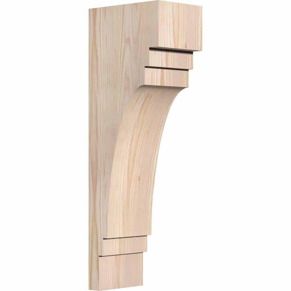 Ekena Millwork 5-1/2 in. x 8 in. x 24 in. Douglas Fir Pescadero Smooth Corbel
