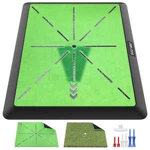 Golf Mats Practice Indoor and Outdoor with 3 Replaceable Golf Mat 16 in. x 12 in. for Swing Path Feedback