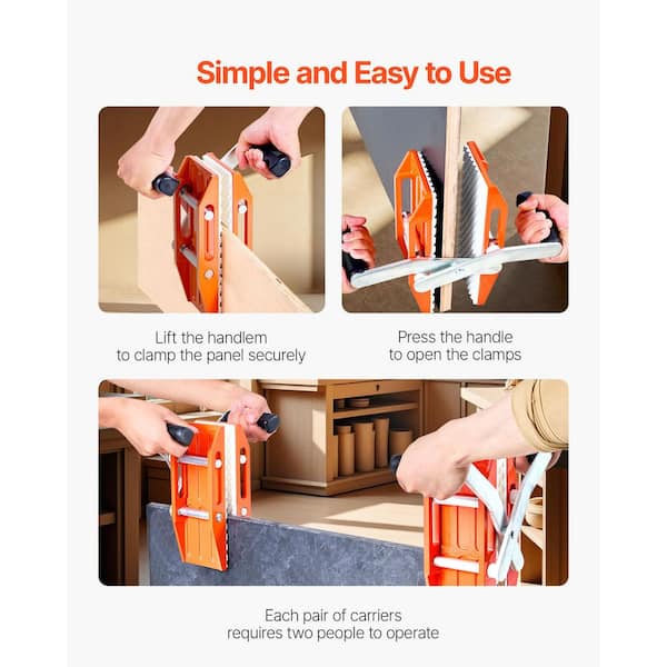 SKYSHALO Handed Stone Carrying Clamps Set (2-Pieces), 660 lbs