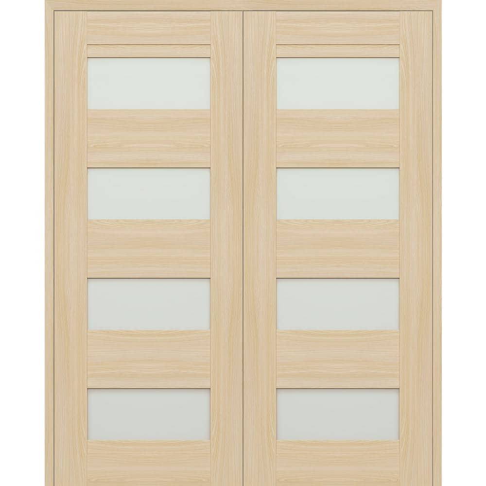 Vona 07-08 64 in. x 80 in. Both Active 4-Lite Frosted Glass Loire Ash Wood Composite Double Prehung Interior Door price history on PriceWatchPro