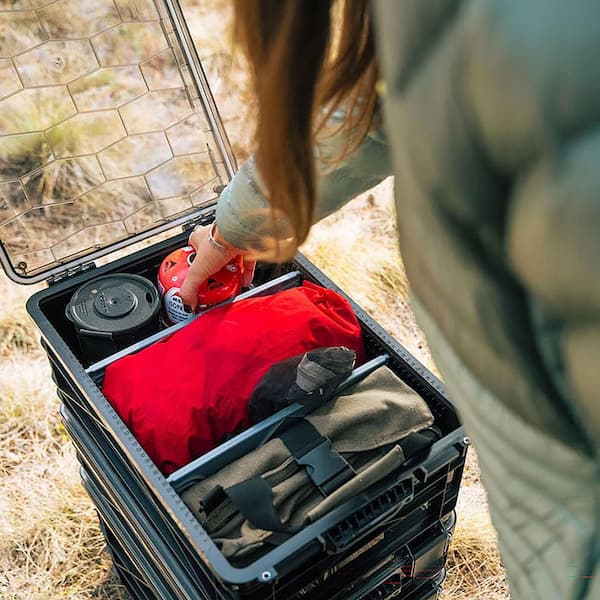 SIDIO Weather Resistant Full Size Storage Bin High Stacking