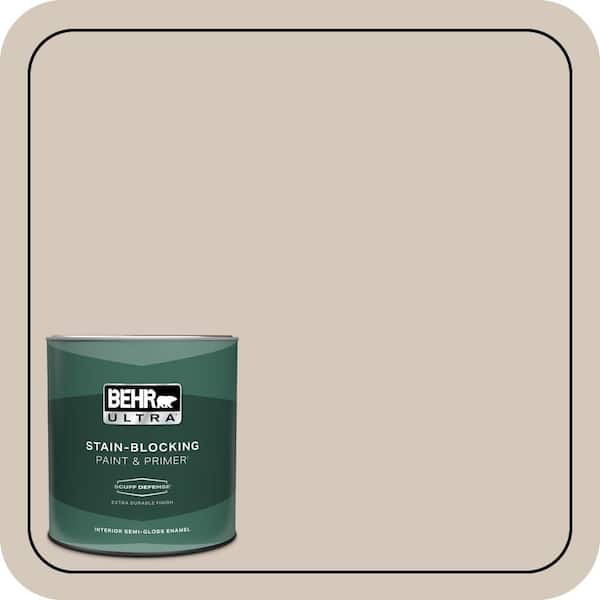 BEHR ULTRA 1 qt. #BNC-02 Understated Extra Durable Semi-Gloss Enamel Interior Paint & Primer