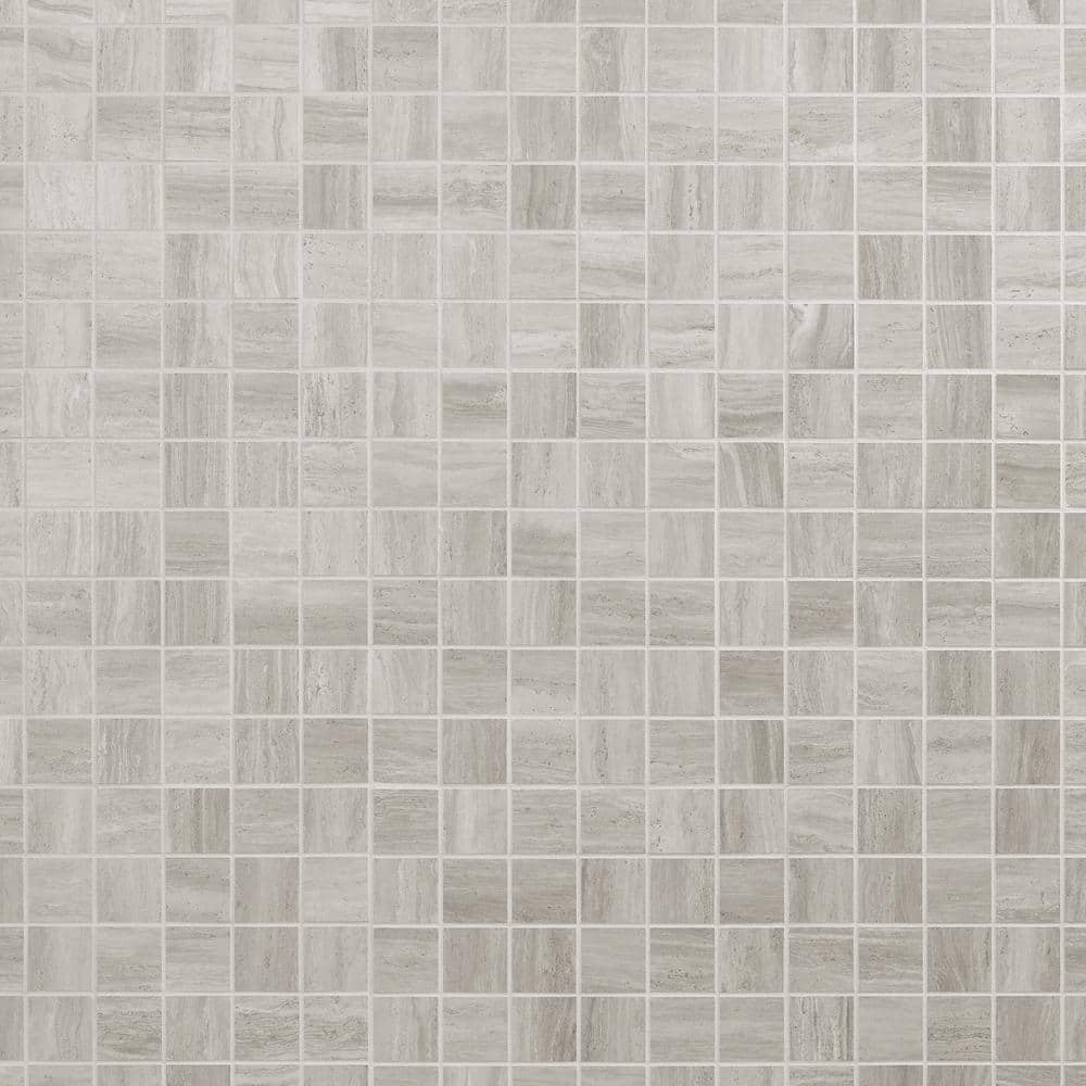 Gray Matte Porcelain Mosaic Sheet Wall & Floor Tile