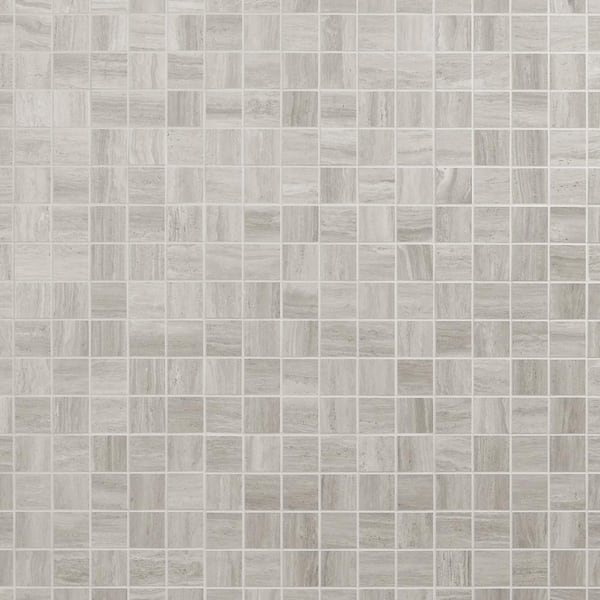 Ivy Hill Tile Atlanta Gray 11.69 in. x 11.69 in. Matte Porcelain Mosaic Floor and Wall Tile (0.96 Sq. Ft./Each)