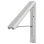 White ABS Plastic Collapsible Wall Mounted Clothes Hanging System
