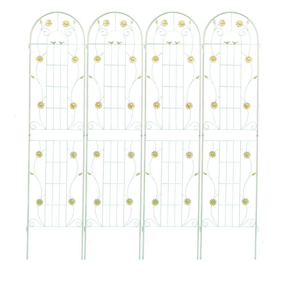4-Pack Metal Garden Trellis 86.7 in. x 19.7 in. Rustproof Trellis for Climb