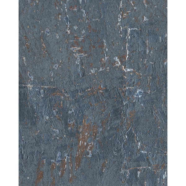 York Wallcoverings Blue Cork Wallpaper Matte, 36 in. x 24 ft.