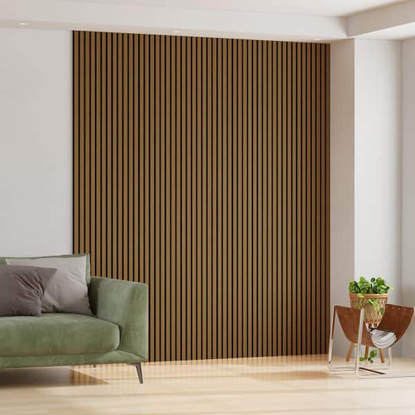 co+fe　ウッドボード comforthomi 0. 9in. x 1. 71ft. x 8. 86ft. Classic Oak Acoustic