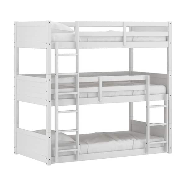Hillsdale Furniture Capri White Triple Twin Bunk Bed