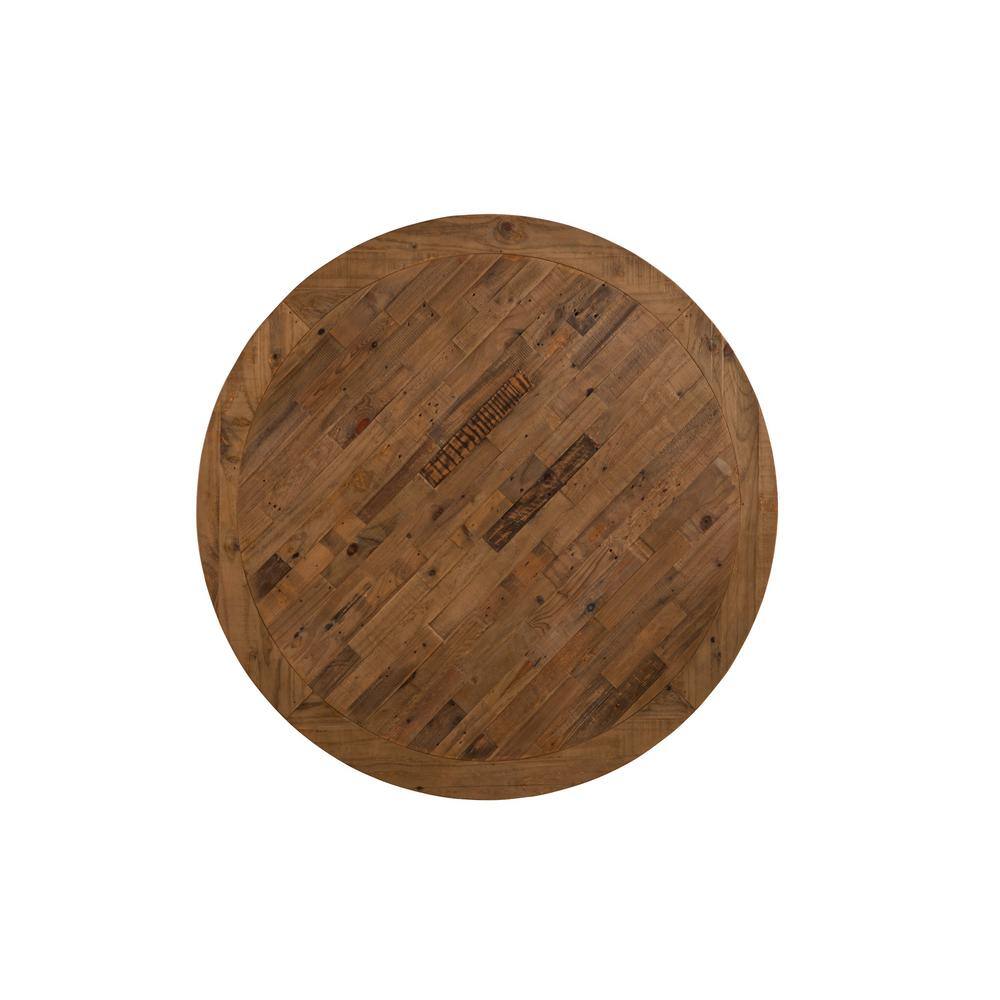 Kensington 60" Round Reclaimed Pine Wood Dining Table