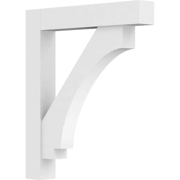 Ekena Millwork Standard Imperial 3 in. W x 24 in. H x 24 in. D Signature Urethane Polyurethane Bracket With Block Ends