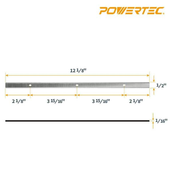 POWERTEC 3-1/4 in. High Speed Steel Handheld Planer Blades Replacement for  Craftsman, DeWalt, Makita, Porter Cable, WEN, 30 PK 12830-P15 - The Home  Depot